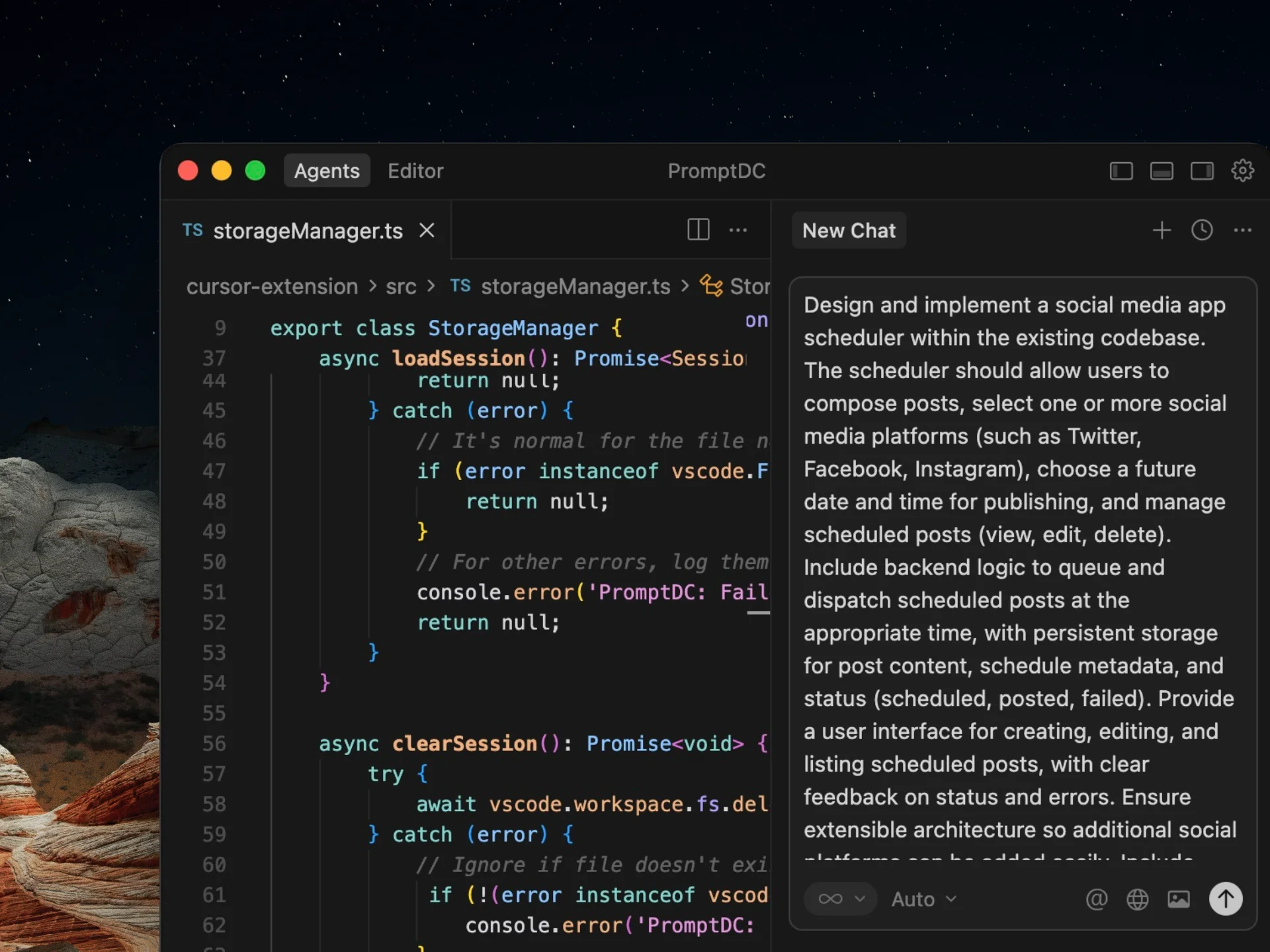 Cursor editor preview